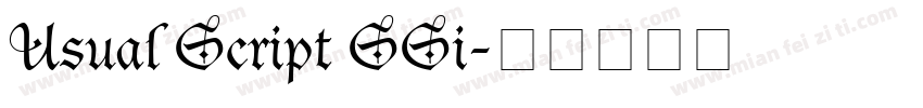 Usual Script SSi字体转换